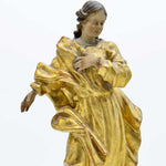 18세기 초의 마리아 임마쿨라타(Maria Immaculata)의 도금한 동상(알파인)