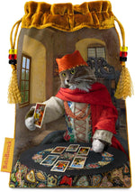 The Bohemian Cats Theatre Tarot, Wheel of Fortune - bag in bronze silk velvet