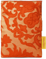 Burnt Orange Metallic Brocade - Japanese vintage silk foldover pouch