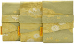 Golden Blossoms and Waves - Japanese vintage silk foldover pouch