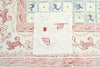 Large vintage / antique folk cotton textile cloth. Charming animal print.