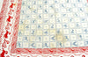 Large vintage / antique folk cotton textile cloth. Charming animal print.