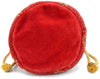 Red velvet drawstring evening bag. Used in The Bohemian Cats Theatre Tarot.