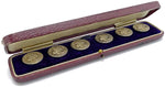 Antique Art Nouveau set of 6 silver buttons