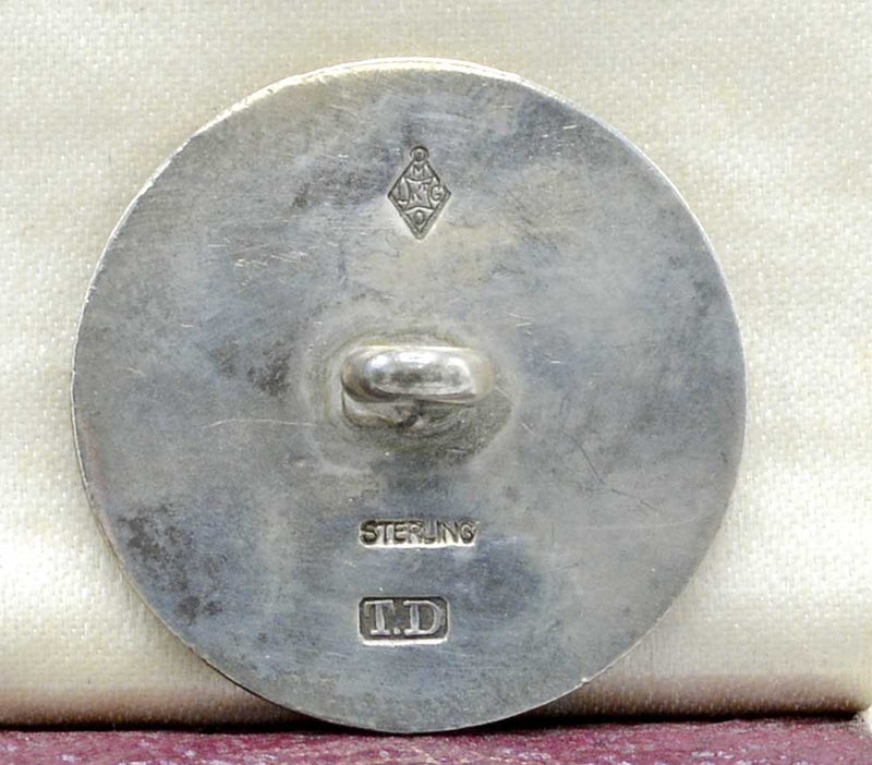 Antique Art Nouveau set of 6 silver buttons