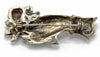 Vintage silver brooch - hand holding rose