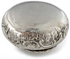 Gilded silver powder compact with puff