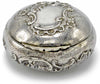 Gilded silver powder box with swansdown puff
