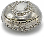 Gilded silver powder box with swansdown puff