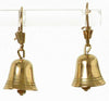 Antique drop gold bell earrings