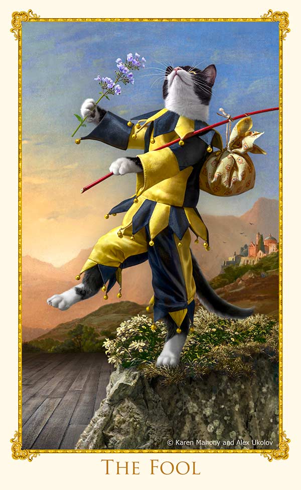 The Bohemian Cats Theatre Tarot Fool card,고양이 타로 카드, cat tarot cards