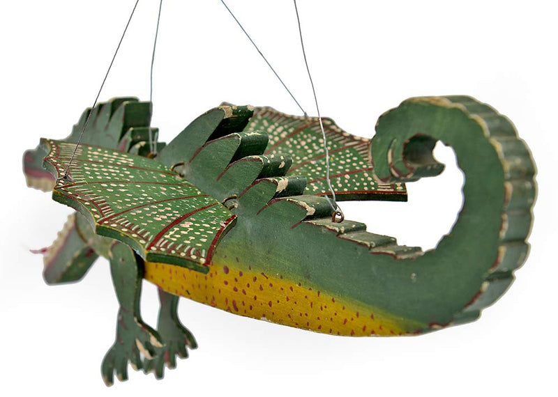 Wooden puppet, antique dragon toy