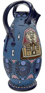 Czech vase antique, amphora Egyptian revival