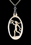 Vintage bone pendant, antique carved bone necklace