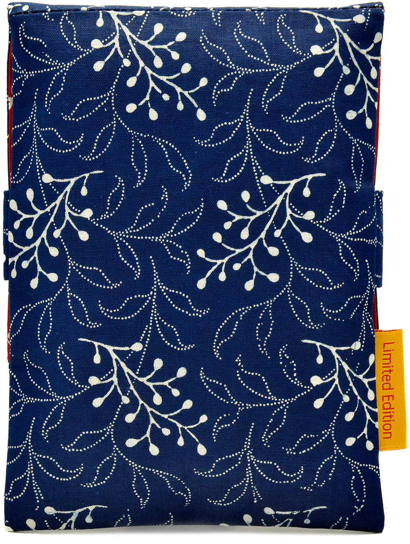 Tarot bag in folk fabric, handmade foldover tarot pouch,