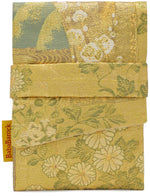 Gold tarot bag in obi silk, tarot foldover pouch
