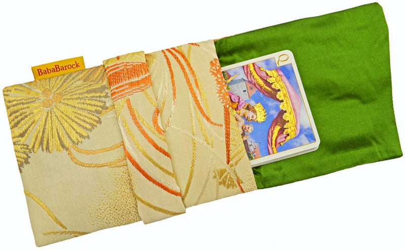 Silk lined tarot bag, vintage tarot pouch by Baba Studio / BabaBarock