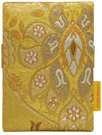 Handmade silk tarot bag, foldover tarot pouch, gold pure silk