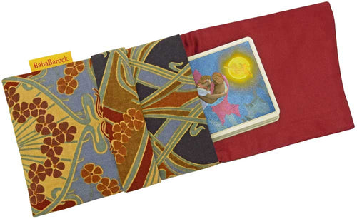 Foldover tarot pouch in Liberty vintage fabric with pure silk lining, Liberty of London tarot bags