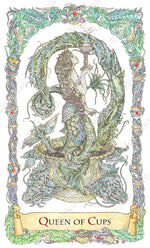 mythical creatures tarot, melusine, mermaid, Queen of cups, baba studio, bababarock, tarot cards, fantastic creatures tarot, tarot de marseilles