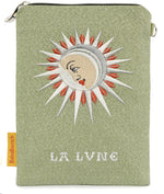La Lune - 앤틱 메탈릭 기모노 실크에 자수 장식된 팔찌.