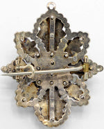 Antique brooch with garnets, vintage pendant