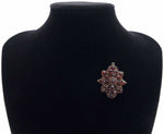 Garnet pendant, antique brooch with garnets 