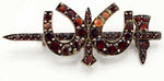 Antique garnet horseshoe brooch online, vintage jewelry
