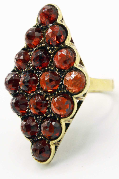 Garnet ring, antique jewelry
